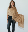 Fringe Pashmina Scarf - Taupe-260 Other Accessories-NYW-Coastal Bloom Boutique, find the trendiest versions of the popular styles and looks Located in Indialantic, FL