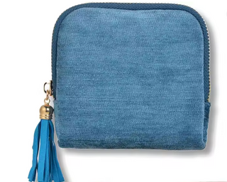 Velvet Mini Jewelry Pouch - Teal