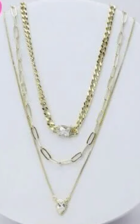 Luxe Stacks Layered Necklace-230 Jewelry-TREASURE JEWELS-Coastal Bloom Boutique, find the trendiest versions of the popular styles and looks Located in Indialantic, FL