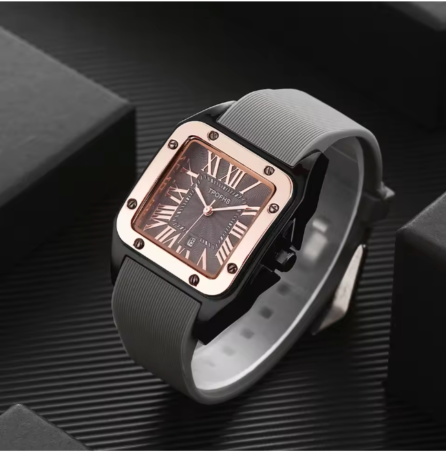 Urban Luxe Square Watch - Black Face-230 Jewelry-Chasing Bandits-Coastal Bloom Boutique, find the trendiest versions of the popular styles and looks Located in Indialantic, FL