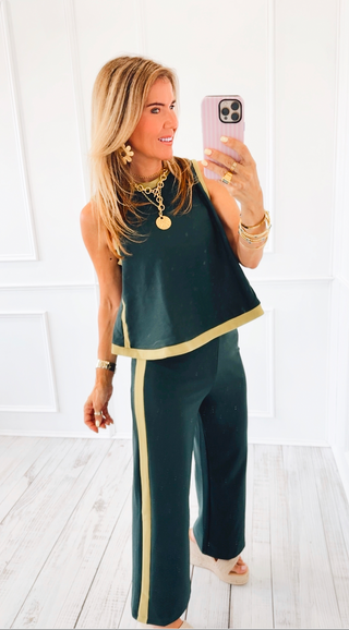 Contrast Stripe Pants