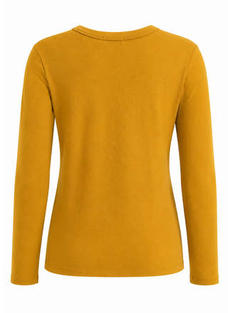 Round Neck Knit Top - Dijon