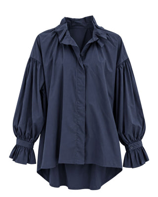 Ruffle Collar Statement Italian Blouse