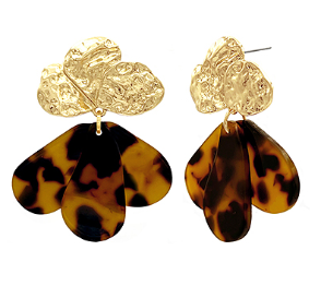 Golden Mirage Drop Earrings - Tortoise-230 Jewelry-GS JEWELRY-Coastal Bloom Boutique, find the trendiest versions of the popular styles and looks Located in Indialantic, FL