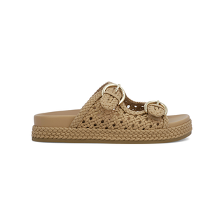 Woven Double Buckle Sandals