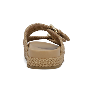 Woven Double Buckle Sandals