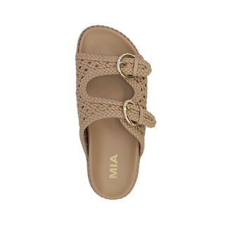 Woven Double Buckle Sandals