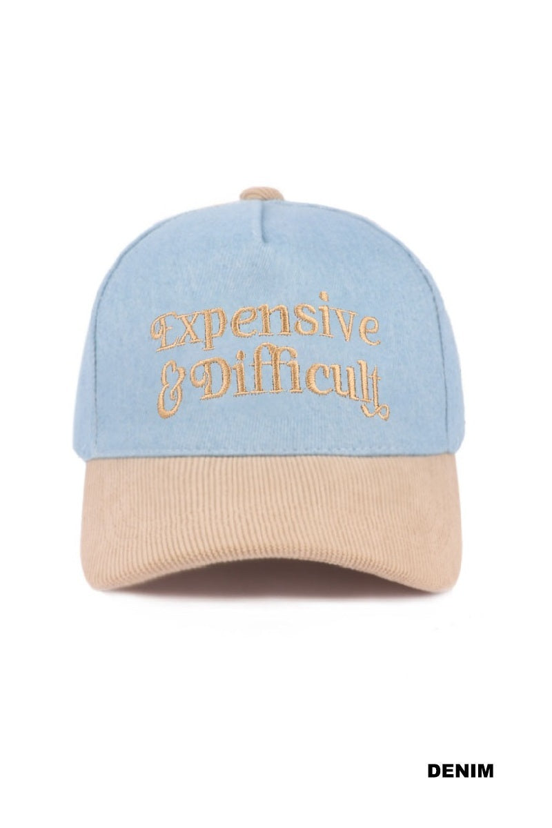 Expensive & Difficult Corduroy Baseball Cap-260 Other Accessories-Zenana-Coastal Bloom Boutique, find the trendiest versions of the popular styles and looks Located in Indialantic, FL