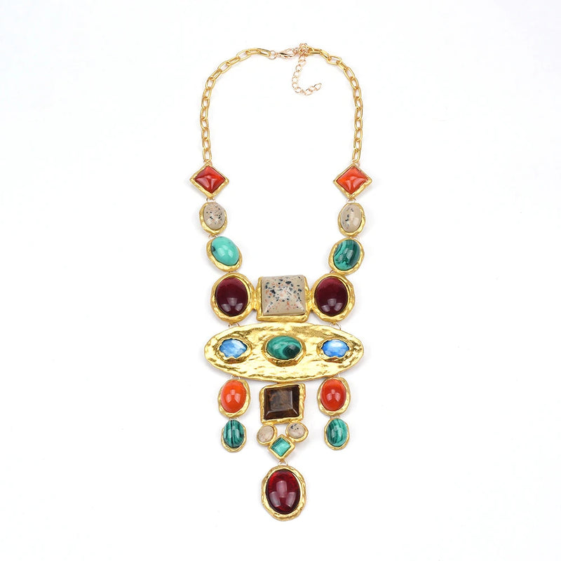 Statement Treasures Necklace-Gold-230 Jewelry-Chasing Bandits-Coastal Bloom Boutique, find the trendiest versions of the popular styles and looks Located in Indialantic, FL