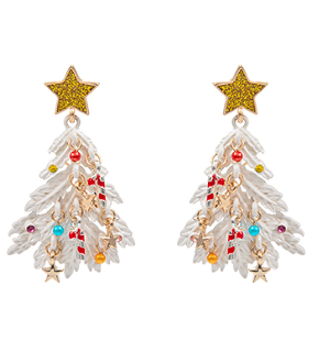 Twinkle Tree Earrings - White-230 Jewelry-GS JEWELRY-Coastal Bloom Boutique, find the trendiest versions of the popular styles and looks Located in Indialantic, FL