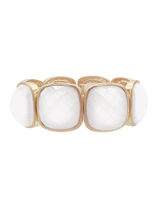 Frosted Glow Stretch Bracelet - White-230 Jewelry-GS JEWELRY-Coastal Bloom Boutique, find the trendiest versions of the popular styles and looks Located in Indialantic, FL