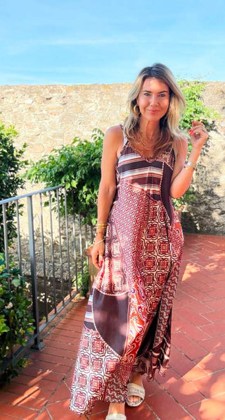 Moroccan Mood Italian Dress - Brown