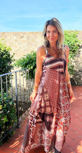 Moroccan Mood Italian Dress - Brown