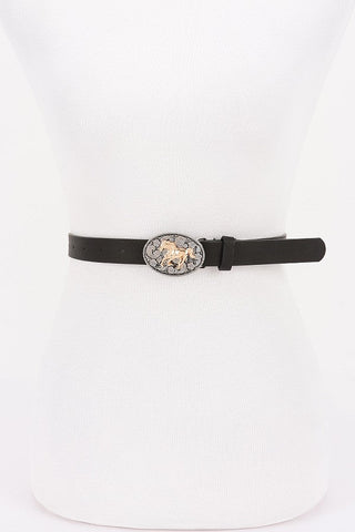 A Bold Western Accent Belt - Black
