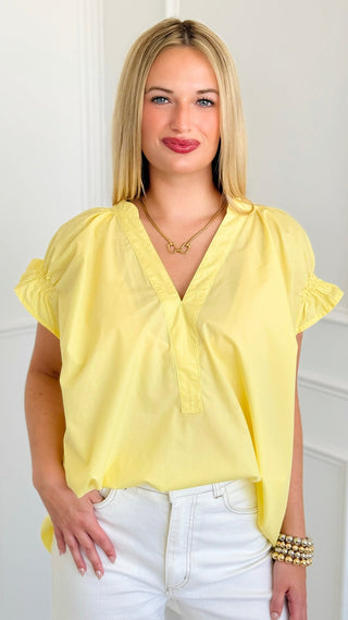 A Breath of Open Air Top - Butter Yellow