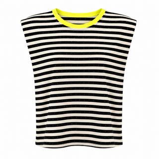 City Lights Rhinestone Sleeveless Italian Top - Yellow