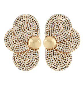 Pavé Petal Statement Earrings-230 Jewelry-GS JEWELRY-Coastal Bloom Boutique, find the trendiest versions of the popular styles and looks Located in Indialantic, FL