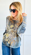 Abstract Shadows Italian St Tropez Sweater-140 Sweaters-Italianissimo-Coastal Bloom Boutique, find the trendiest versions of the popular styles and looks Located in Indialantic, FL