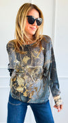 Abstract Shadows Italian St Tropez Sweater-140 Sweaters-Italianissimo-Coastal Bloom Boutique, find the trendiest versions of the popular styles and looks Located in Indialantic, FL