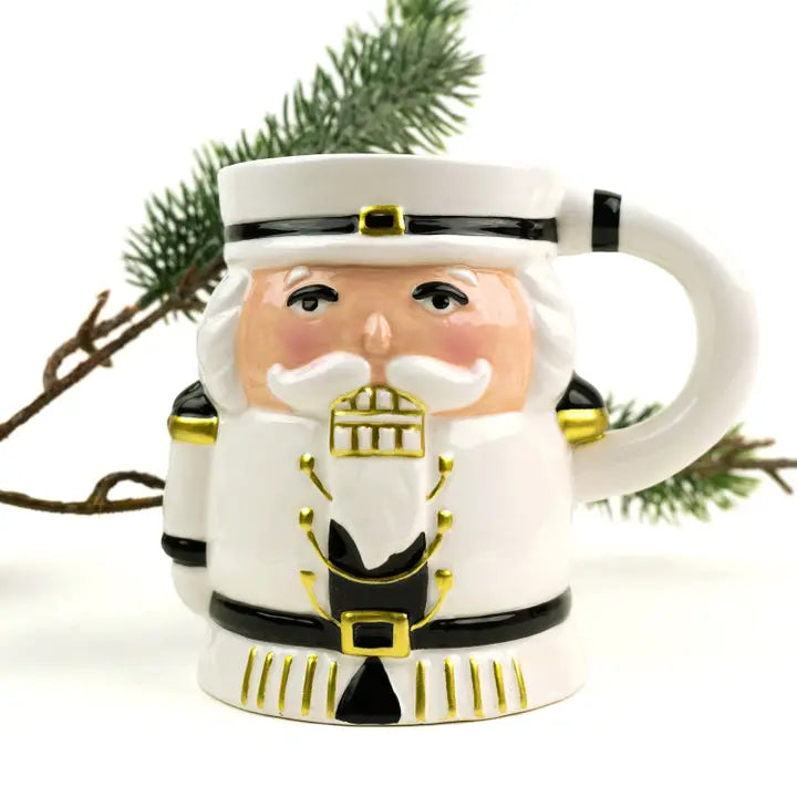 Nutcracker Coffee Mug - White-270 Home/Gift-8 Oak Lane-Coastal Bloom Boutique, find the trendiest versions of the popular styles and looks Located in Indialantic, FL