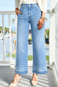 Afterglow Dusk Blue Raw Hem Jean