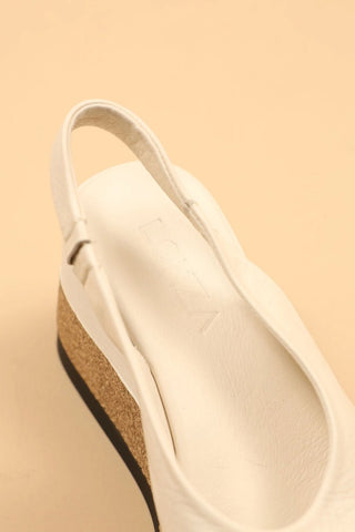 Agnesa Leather Espadrille Sandal - White