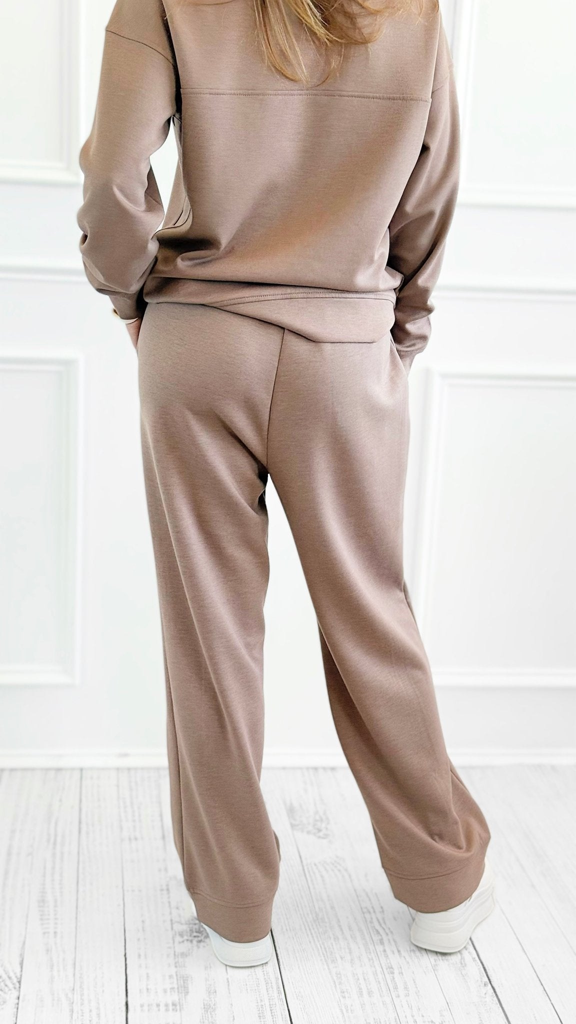 All Day Comfort Scuba Elastic Waist Pant- Cocoa-100 Pants-Zenana-Coastal Bloom Boutique, find the trendiest versions of the popular styles and looks Located in Indialantic, FL