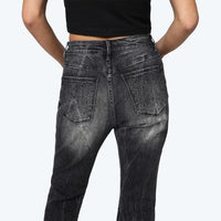 All Over Rhinestone Stacked Jeans-170 Bottoms-SMOKE RISE RED-Coastal Bloom Boutique, find the trendiest versions of the popular styles and looks Located in Indialantic, FL