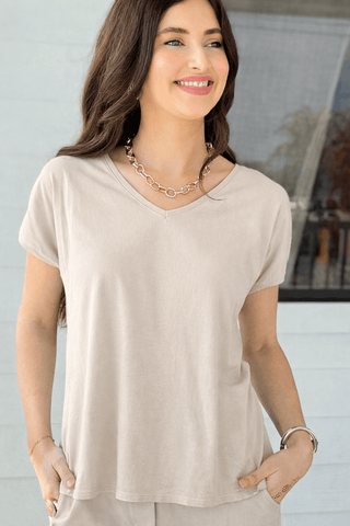Alys Cotton Italian Top- Ecru
