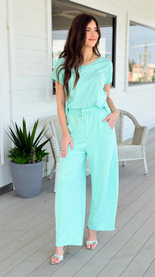 Alys French Terry Italian Pant- Mint