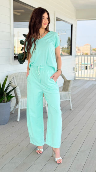 Alys French Terry Italian Pant- Mint