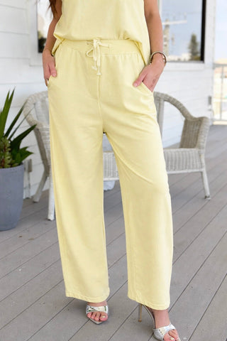 Alys French Terry Italian Pant- Yellow