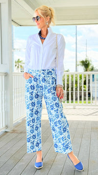 Amalfi Rose Twill Barrel Pant