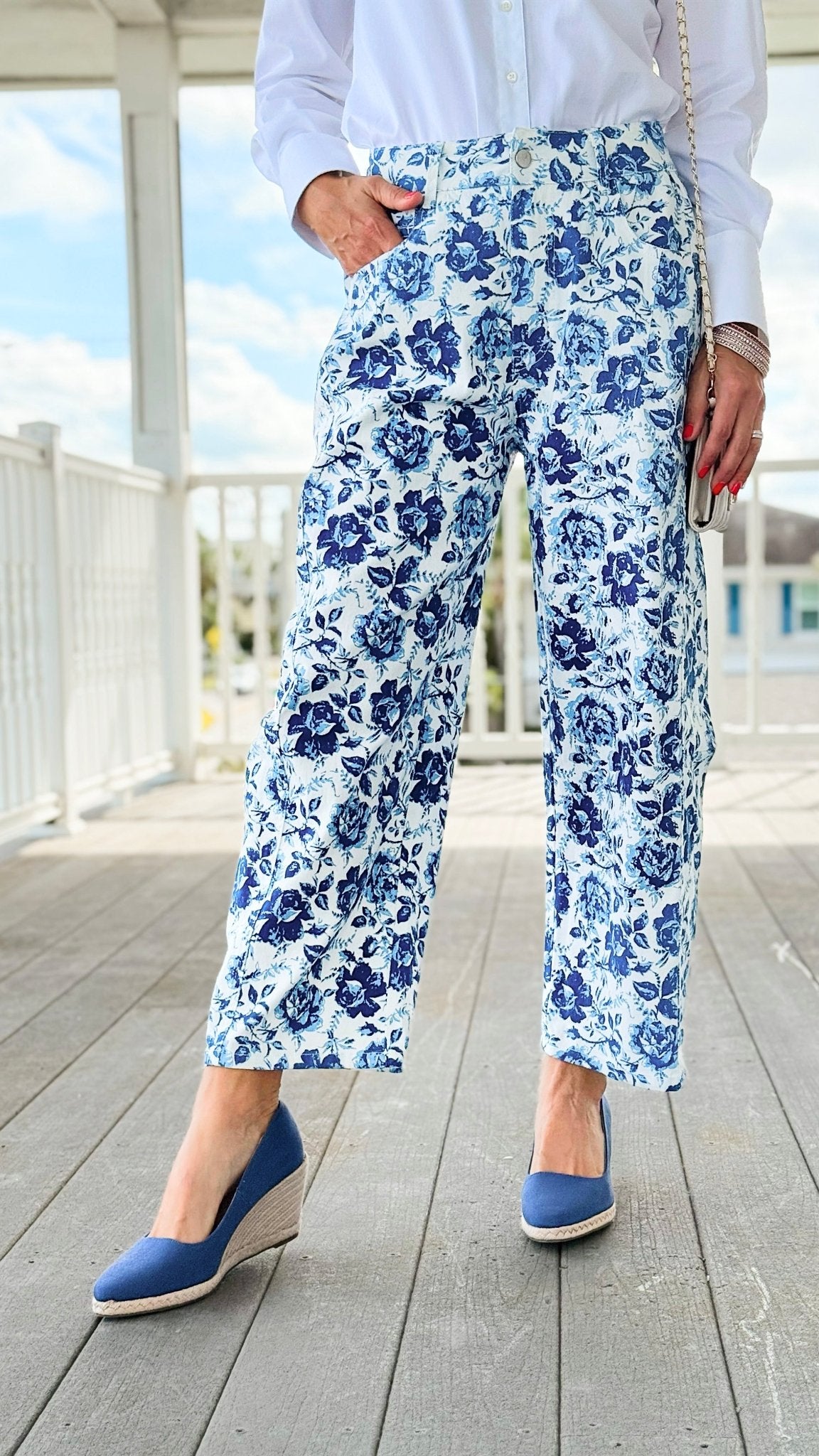 Amalfi Rose Twill Barrel Pant