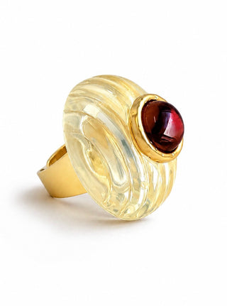 Amber Dome Ring