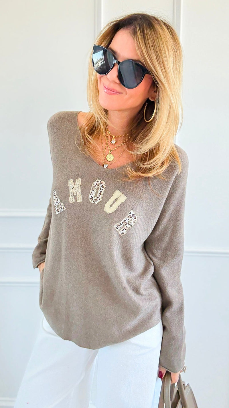 Amour Feline Italian Sweater-140 Sweaters-CRIS S.R.L.-Coastal Bloom Boutique, find the trendiest versions of the popular styles and looks Located in Indialantic, FL