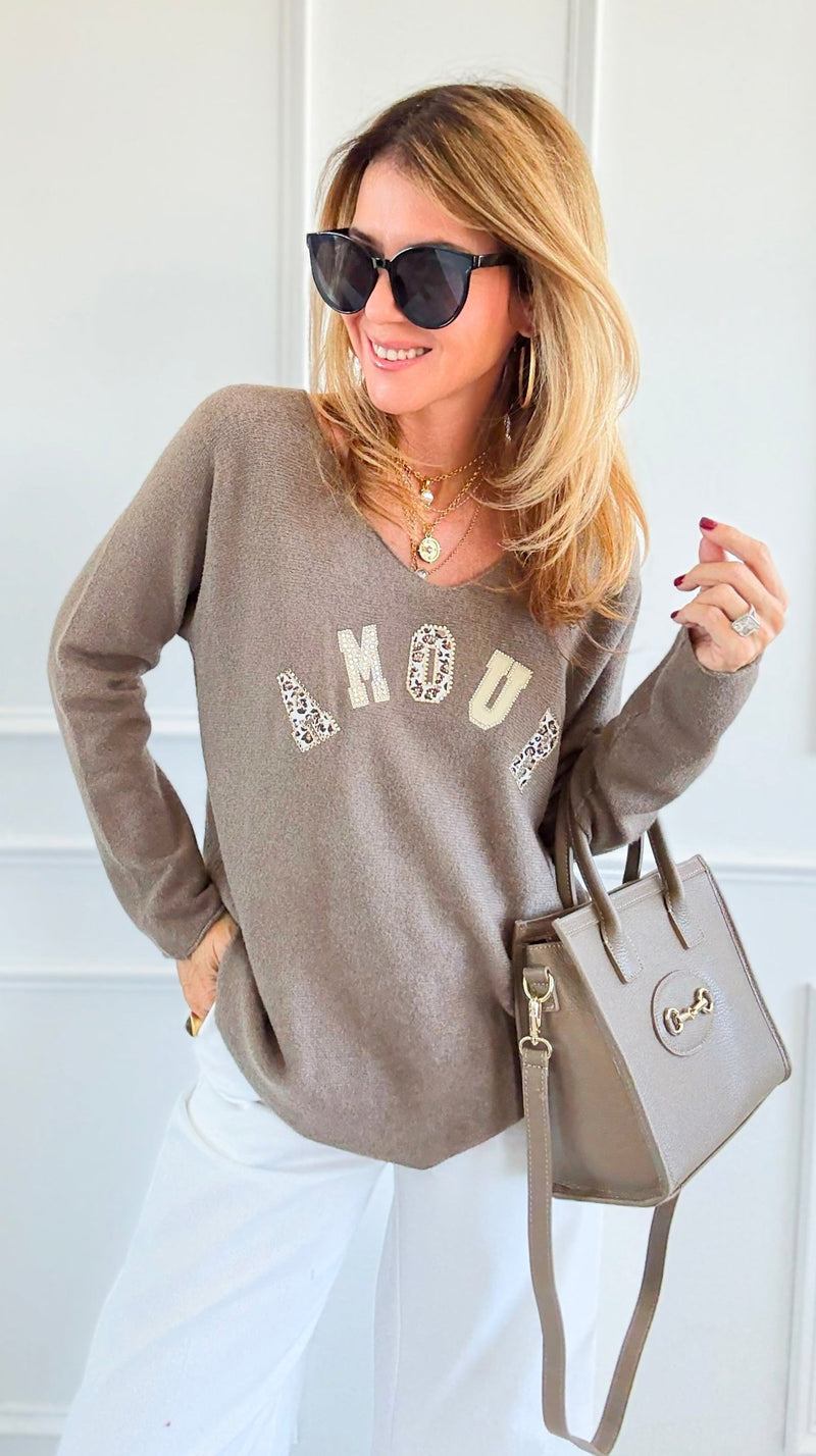 Amour Feline Italian Sweater-140 Sweaters-CRIS S.R.L.-Coastal Bloom Boutique, find the trendiest versions of the popular styles and looks Located in Indialantic, FL