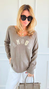 Amour Feline Italian Sweater-140 Sweaters-CRIS S.R.L.-Coastal Bloom Boutique, find the trendiest versions of the popular styles and looks Located in Indialantic, FL