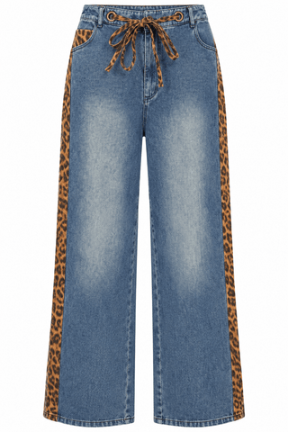 Animal Trim Wide Leg Pants