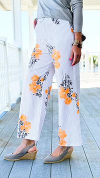 Apricot Garden Party Stripe Pant