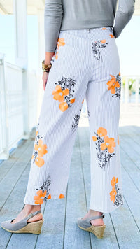 Apricot Garden Party Stripe Pant