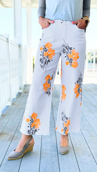 Apricot Garden Party Stripe Pant