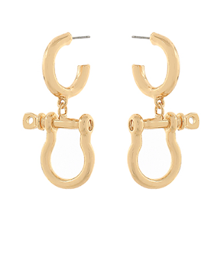 Luxe Link Drop Hoop Earrings
