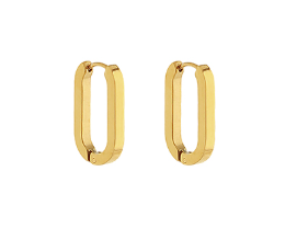 Stainless Steel Golden Echo Hoops Earrings-230 Jewelry-GS JEWELRY-Coastal Bloom Boutique, find the trendiest versions of the popular styles and looks Located in Indialantic, FL