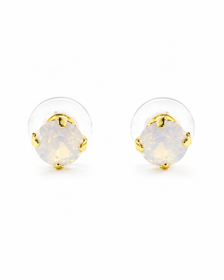 Aurora Stud Earrings - White Opal - Katora