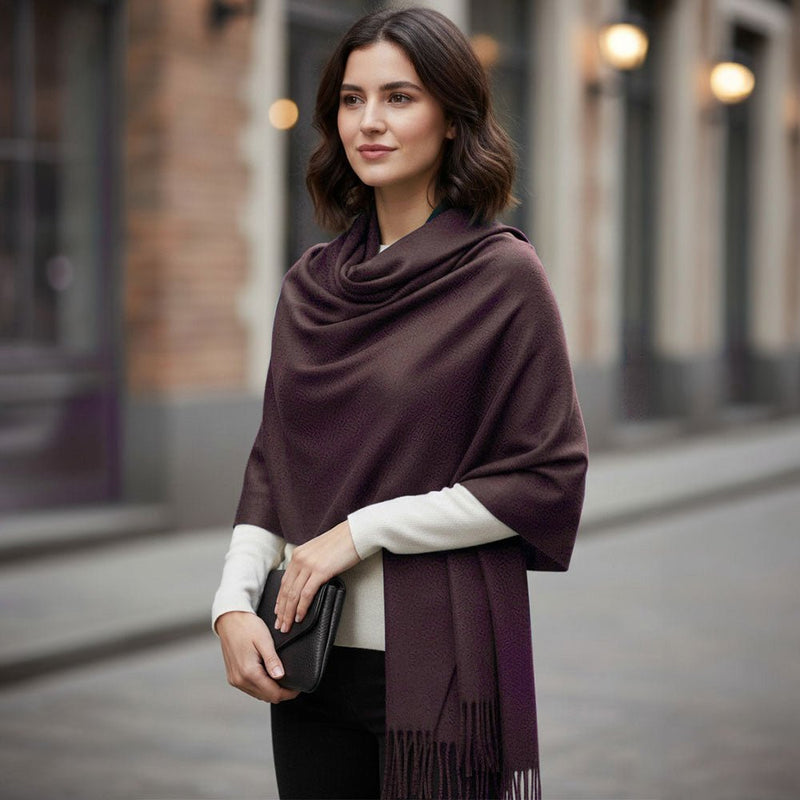Autumn Muse Scarf - Plum-260 Other Accessories-NYW-Coastal Bloom Boutique, find the trendiest versions of the popular styles and looks Located in Indialantic, FL