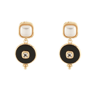 Azure Coast Disc Earrings - Black