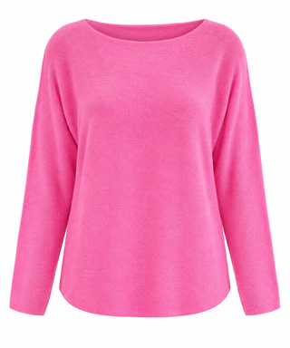Soho Italian Boatneck Pullover - Pink