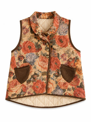 Vintage Garden Quilted Italian Vest