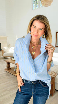 Bacall City Lines Italian Long Sleeve Top-110 Long Sleeve Tops-TATTOO Z-Coastal Bloom Boutique, find the trendiest versions of the popular styles and looks Located in Indialantic, FL